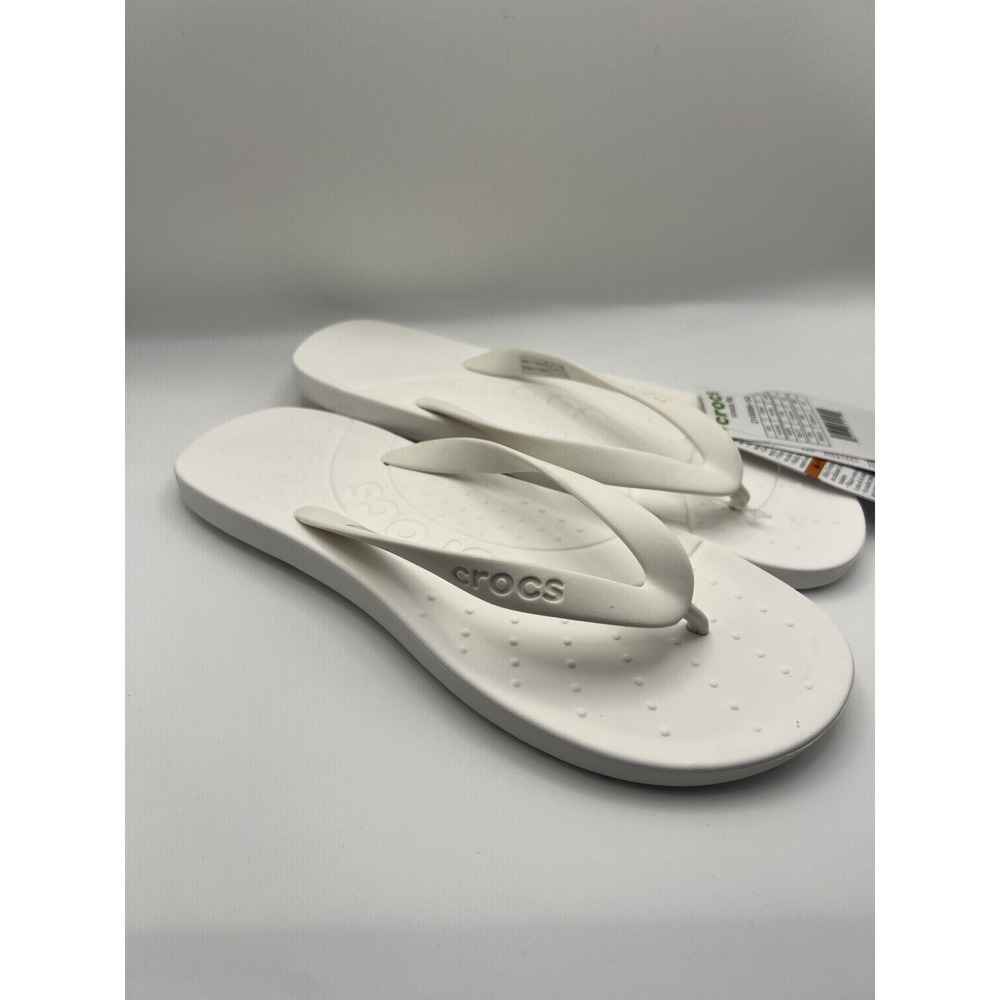 Crocs Adult Flip Flop Summer Sandals White Men 4 Women 6